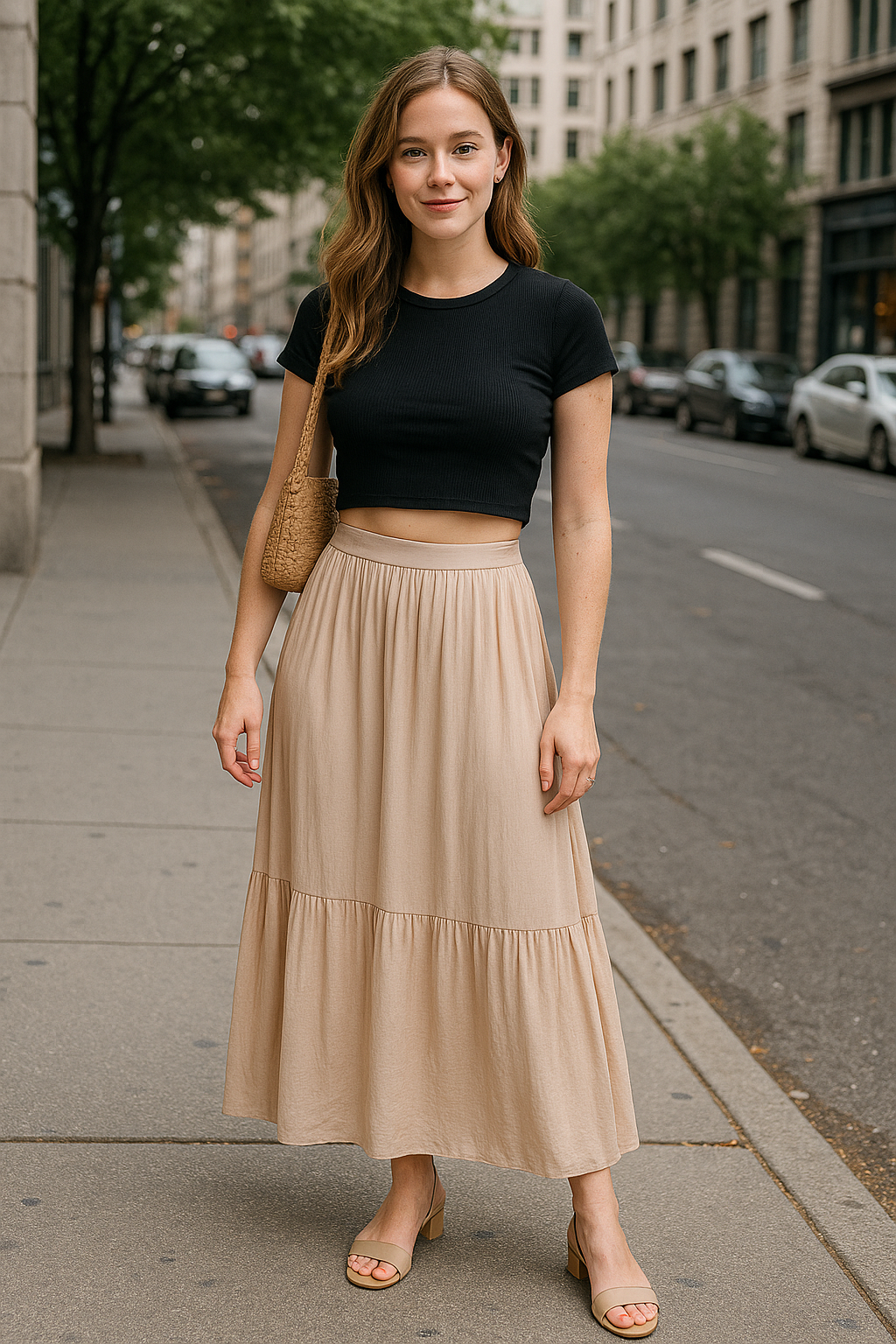 Crop Top + Long Skirt