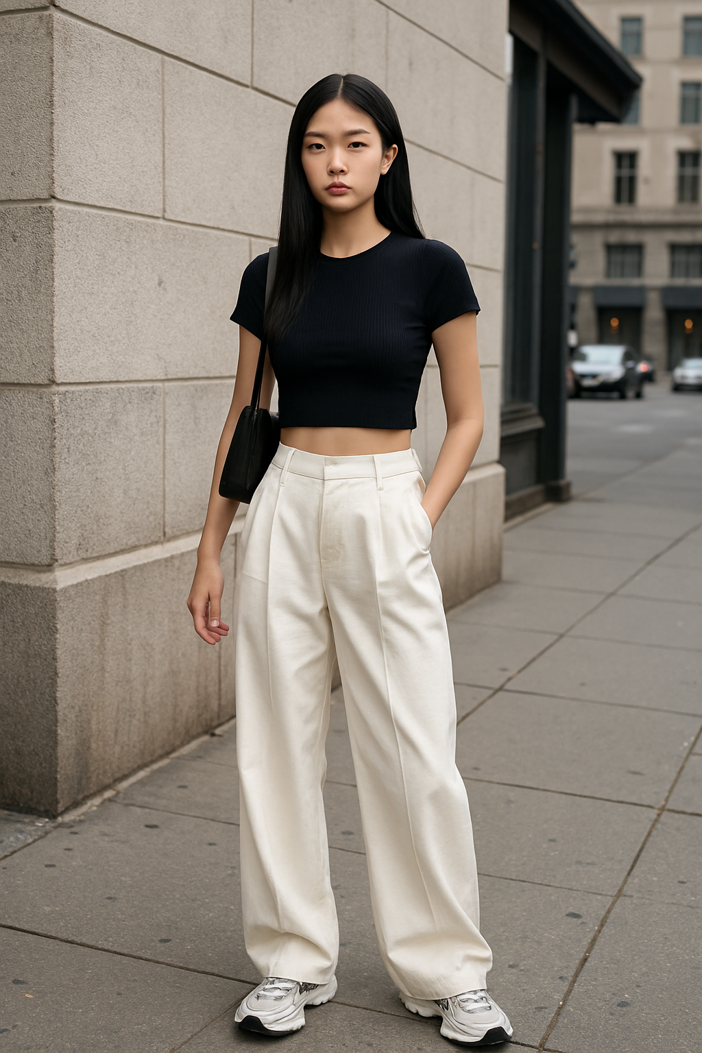 Crop Top + Wide-Leg Pants