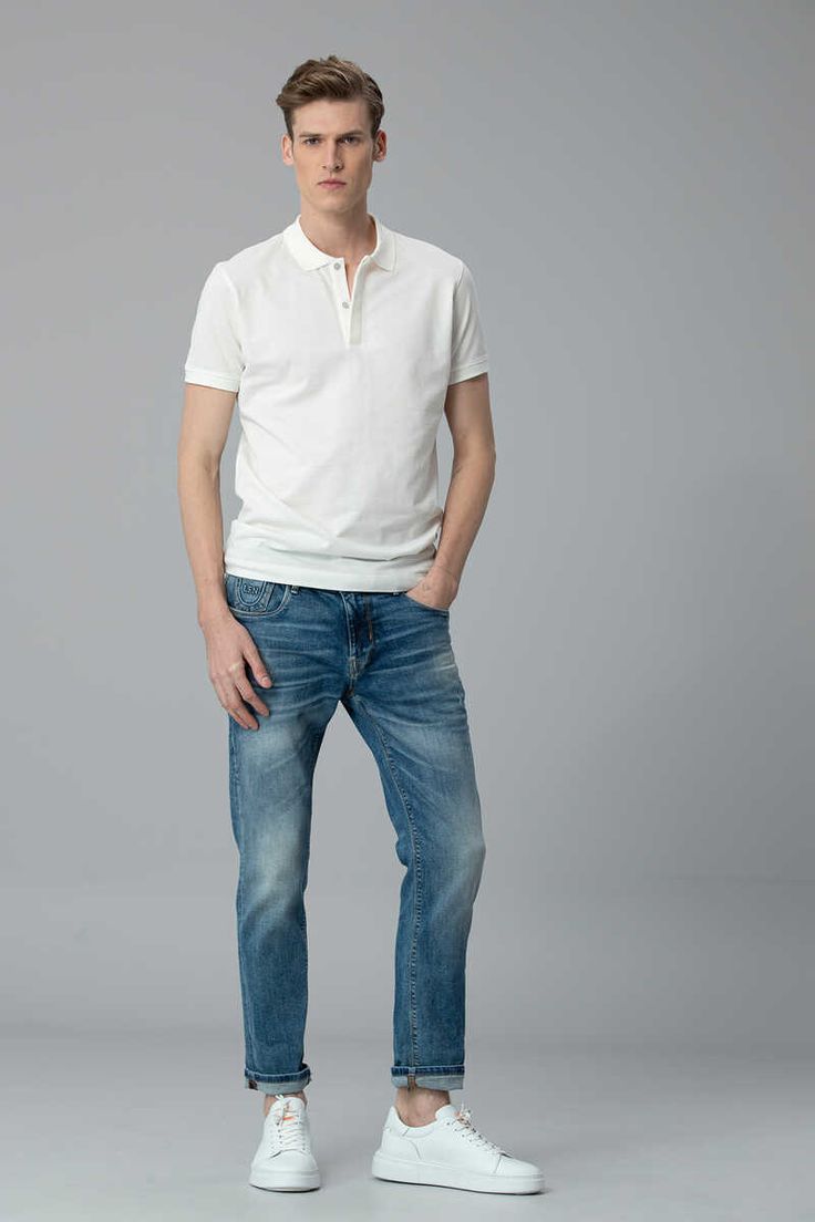 White T-Shirt + Blue Jeans