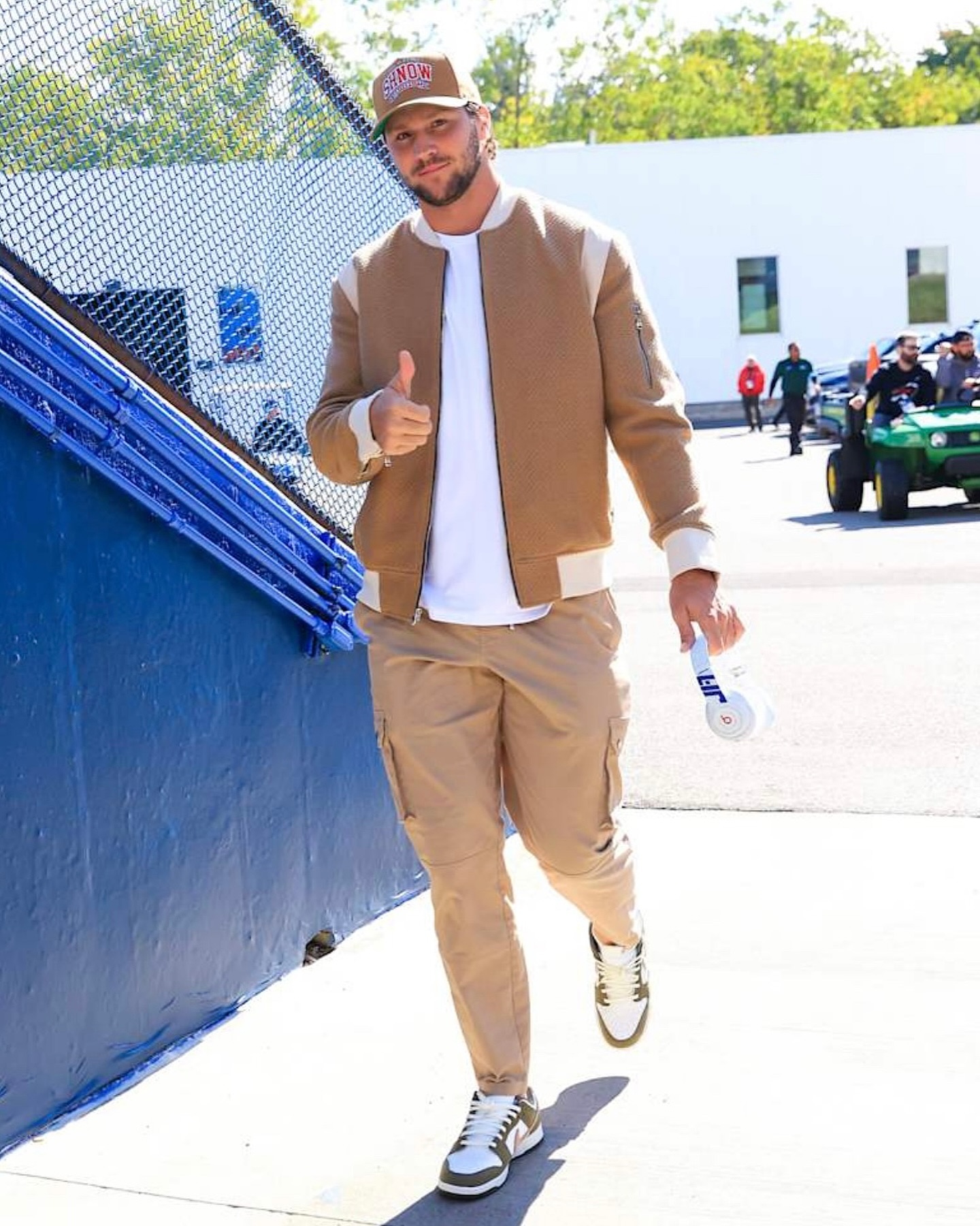 White T-Shirt + Bomber Jacket + Joggers
